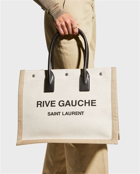 ysl give rauche bag|Saint Laurent Rive Gauche Small YSL Canvas Tote Bag.